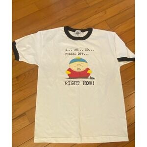 Vintage Comedy Central South Park Eric Cartman Ringer T-shirt Men's XL Oversize